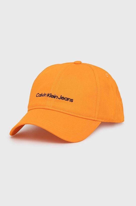 

Хлопковая бейсболка Calvin Klein Jeans, оранжевый
