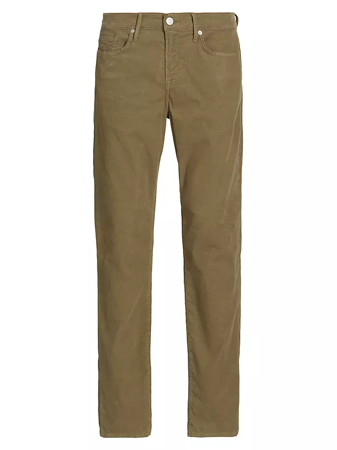 

Вельветовые брюки узкого кроя L'Homme Frame, цвет khaki green