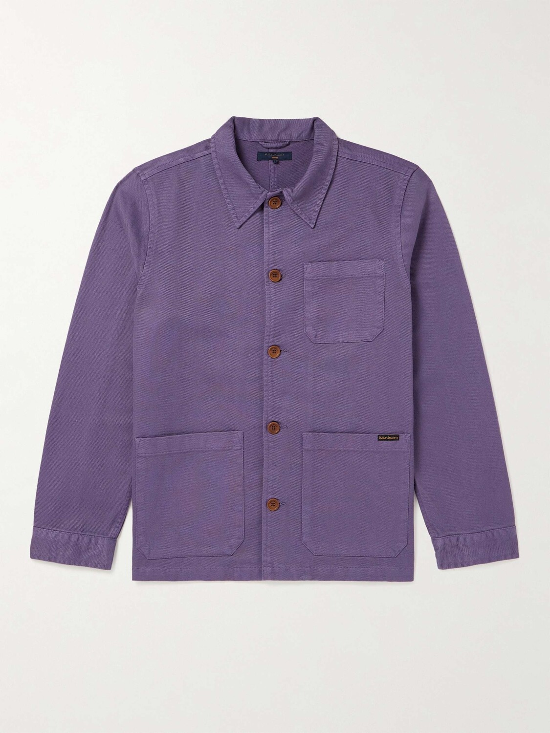 

Узкая куртка Barney из хлопкового твила NUDIE JEANS, фиолетовый