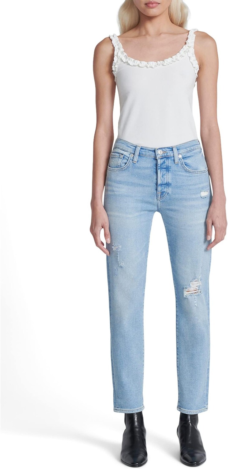 

Джинсы Luxe Vintage Josefina w/ Clean Pocket in Wild Fleur 7 For All Mankind, цвет Wild Fleur
