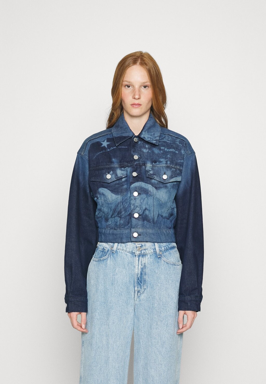 

Джинсовая куртка Fiorucci УВЕЛИЧЕННЫЕ АНГЕЛЫ, синий