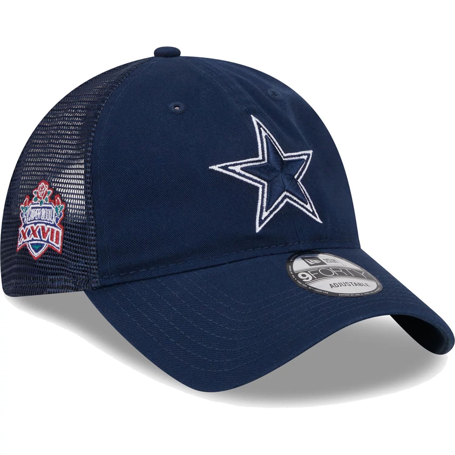 Мужская регулируемая шляпа New Era Navy Dallas Cowboys Distinct 9TWENTY