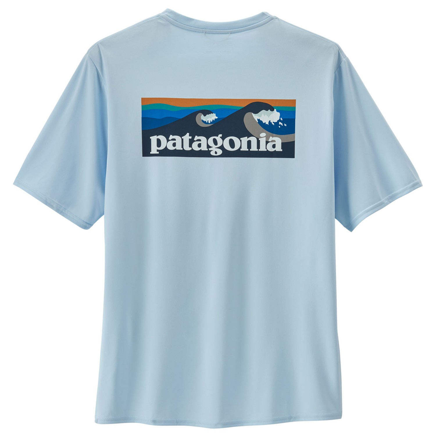 Функциональная рубашка Patagonia Cap Cool Daily Graphic Shirt Waters, цвет Boardshort Logo/Chilled Blue лонгслив patagonia women s l s cap cool daily graphic shirt waters цвет channel islands subtidal blue x dye