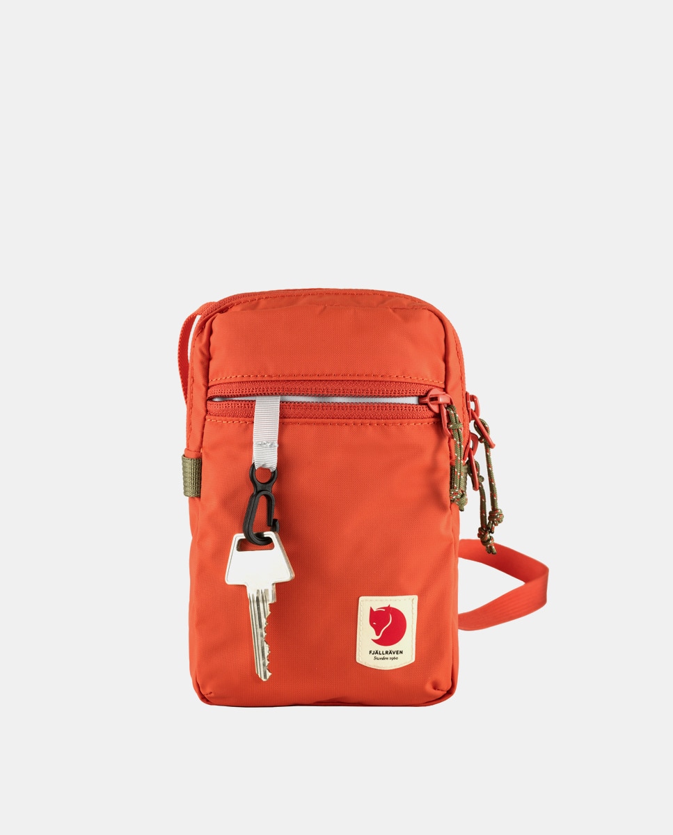 Маленькая красная сумка через плечо с карманом и молнией из переработанного нейлона High Coast Fjällräven, красный
