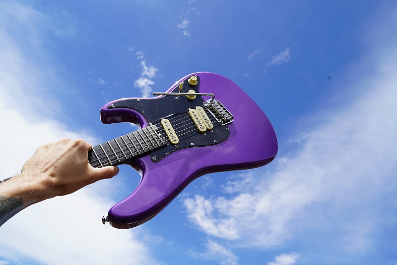 электрогитара 2023 schecter diamond series mv 6 multivoice metallic purple brand new bundle w gig bag Электрогитара Schecter DIAMOND SERIES MV-6 - Metallic Purple 6-String Electric Guitar