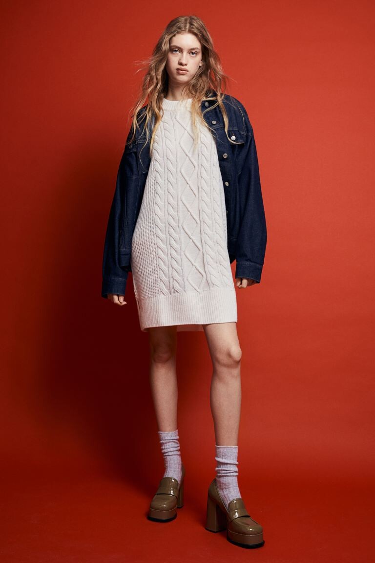 

Трикотажное платье оверсайз H&M