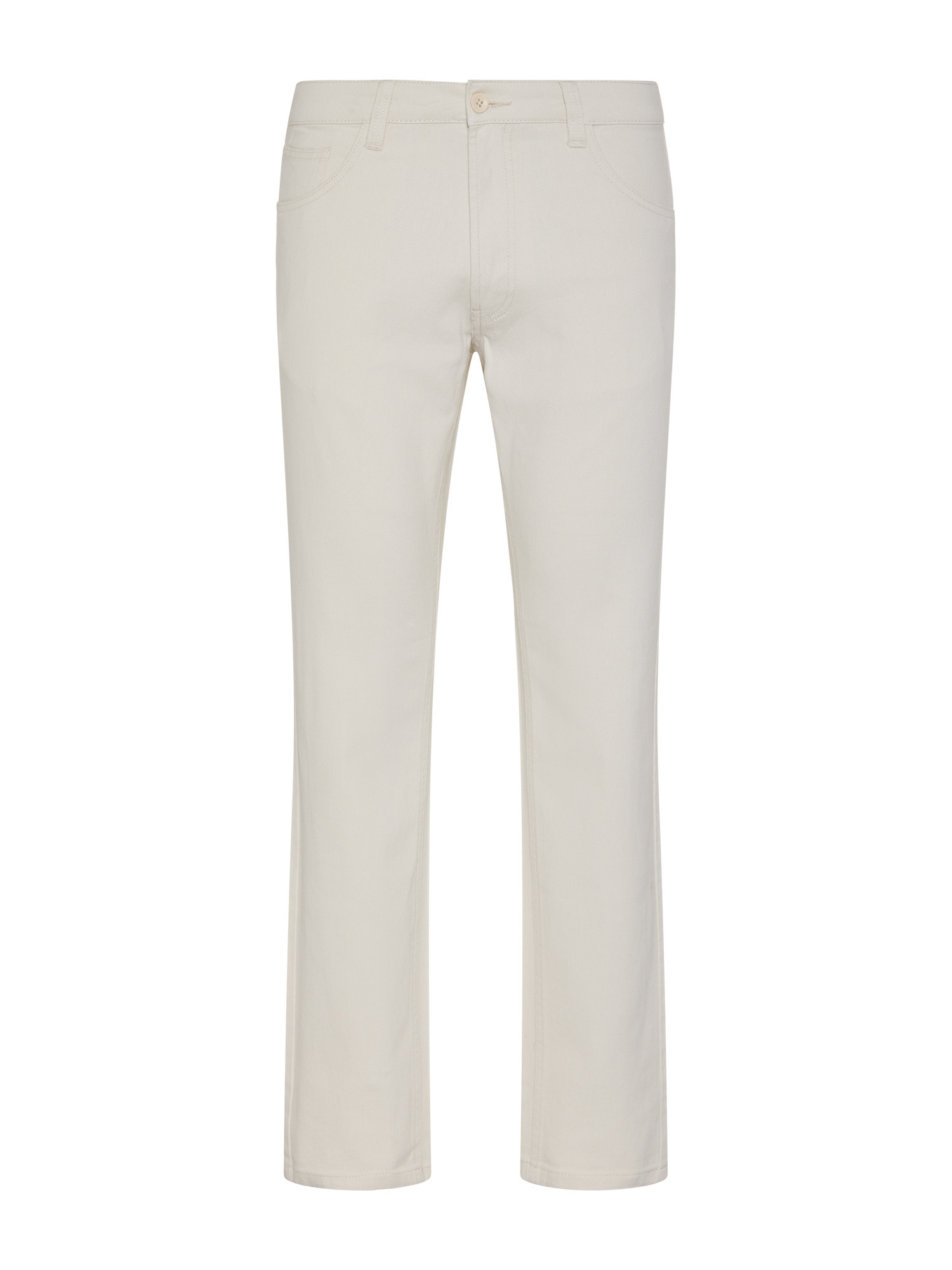 JCT брюки стандартного кроя с пятью карманами из чистого хлопка., белый
