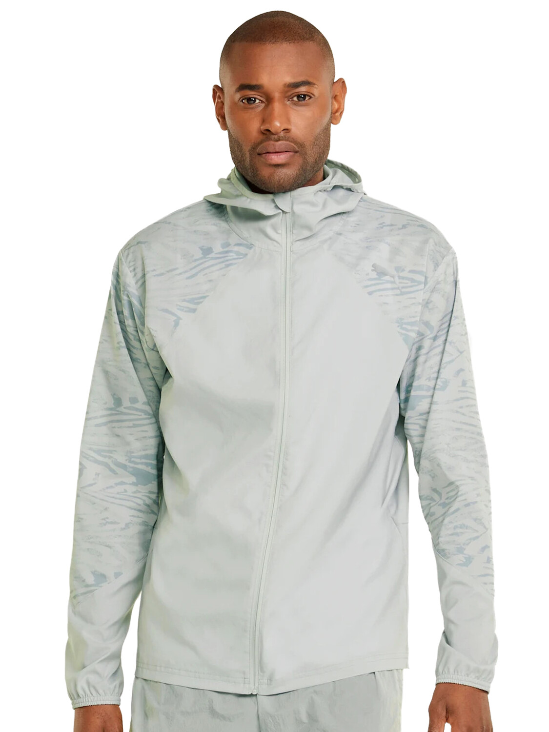

Куртка Puma для бега с графическим рисунком, серый