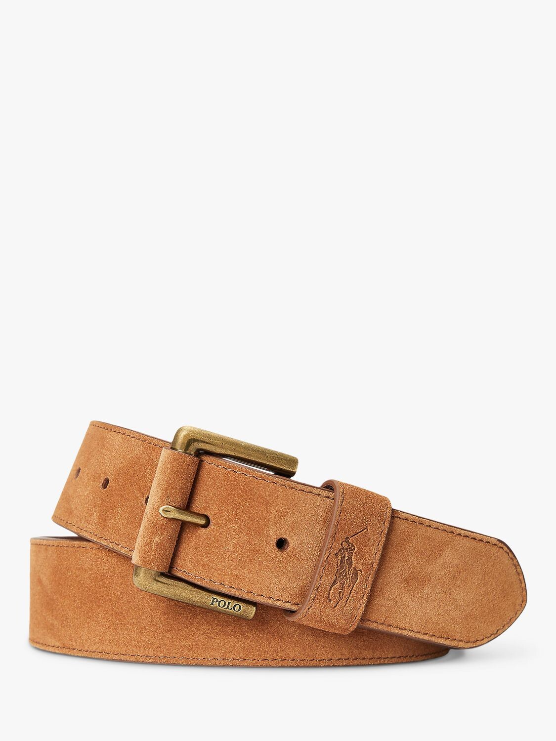 

Замшевый ремень-поло Ralph Lauren, тан