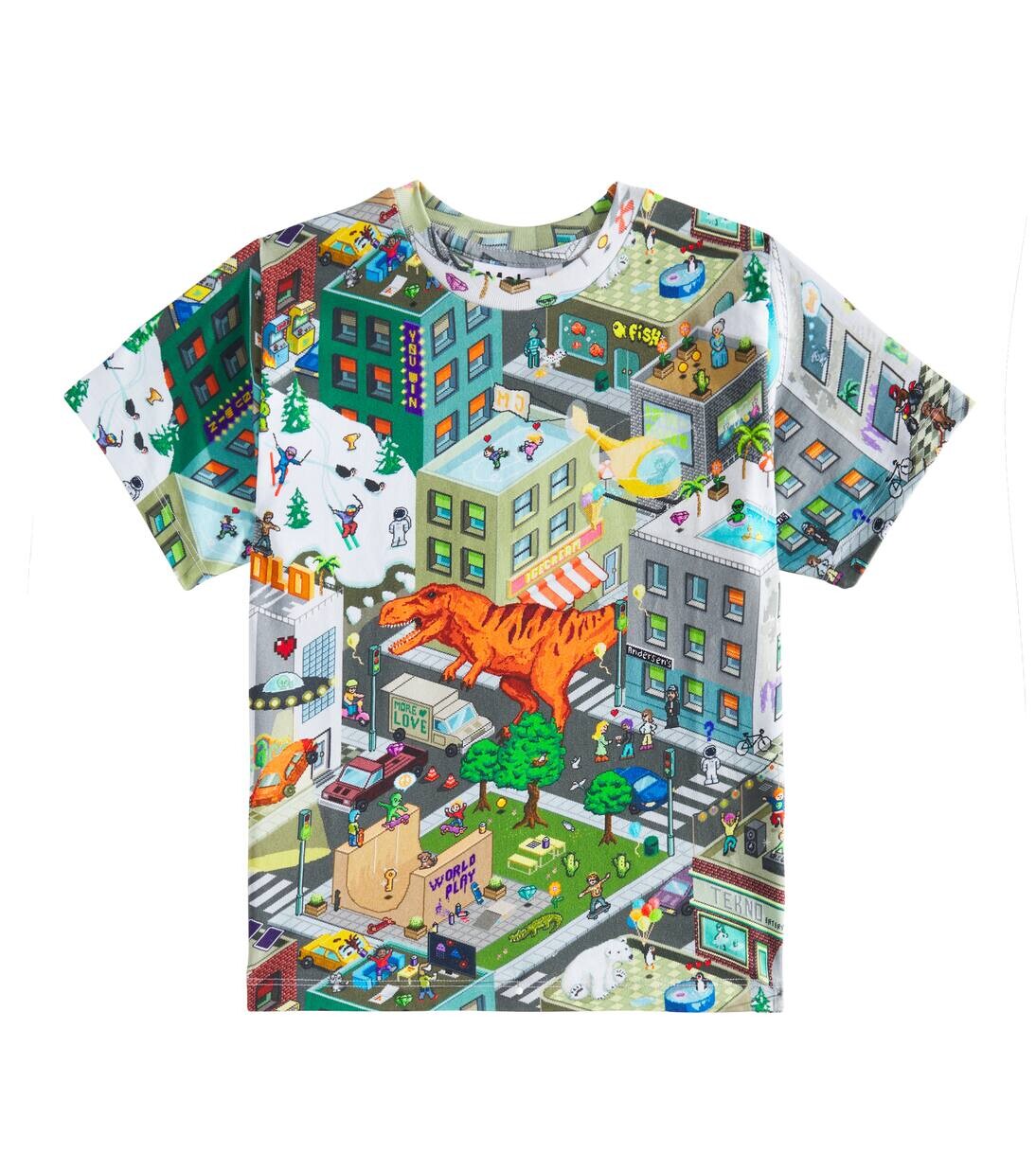 

Футболка из хлопка с принтом «Родни» Molo, цвет pixelhagen
