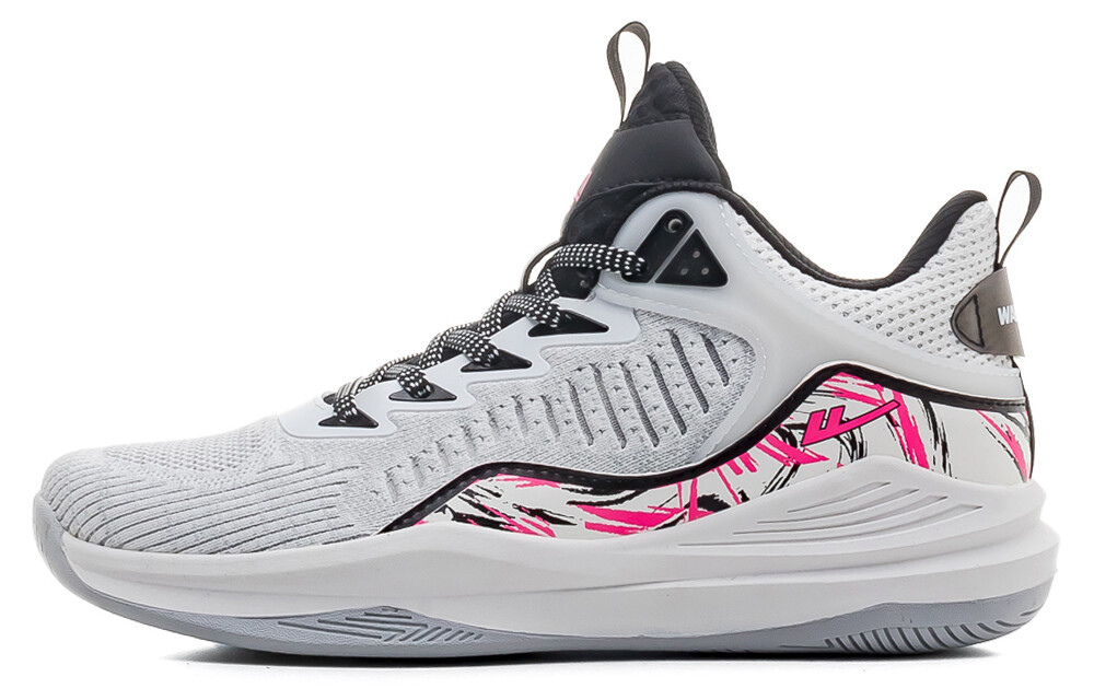 

Кроссовки WARRIOR Vintage Basketball Shoes Men Low-top White, Rose-red, красный
