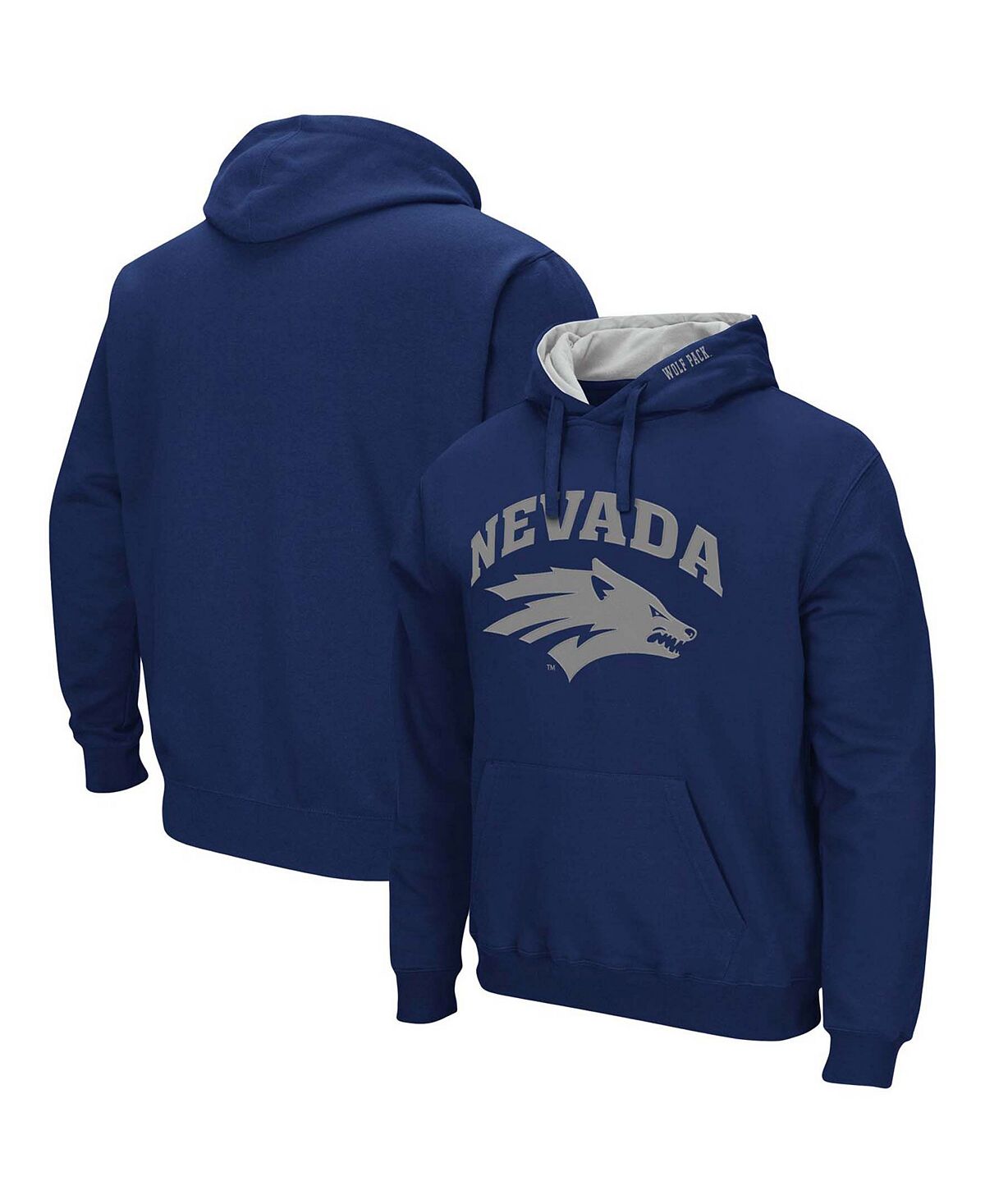 Мужской темно-синий пуловер с капюшоном Nevada Wolf Pack Arch и Logo Colosseum