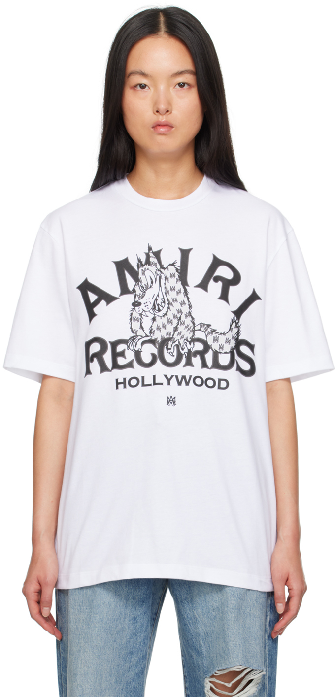 

Белая футболка AMIRI Records Wolf, Белый