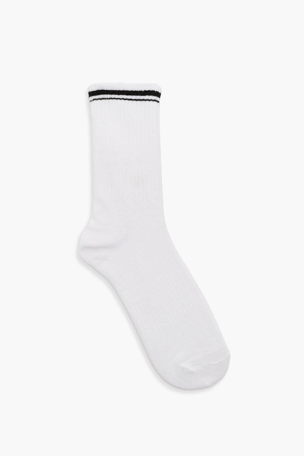 Спортивные носки с одной полоской boohoo, белый