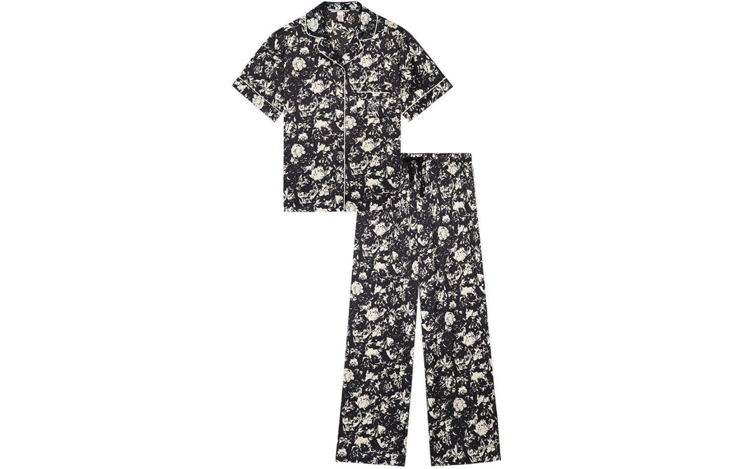 

Женский пижамный комплект Victoria's Secret, цвет Black floral print