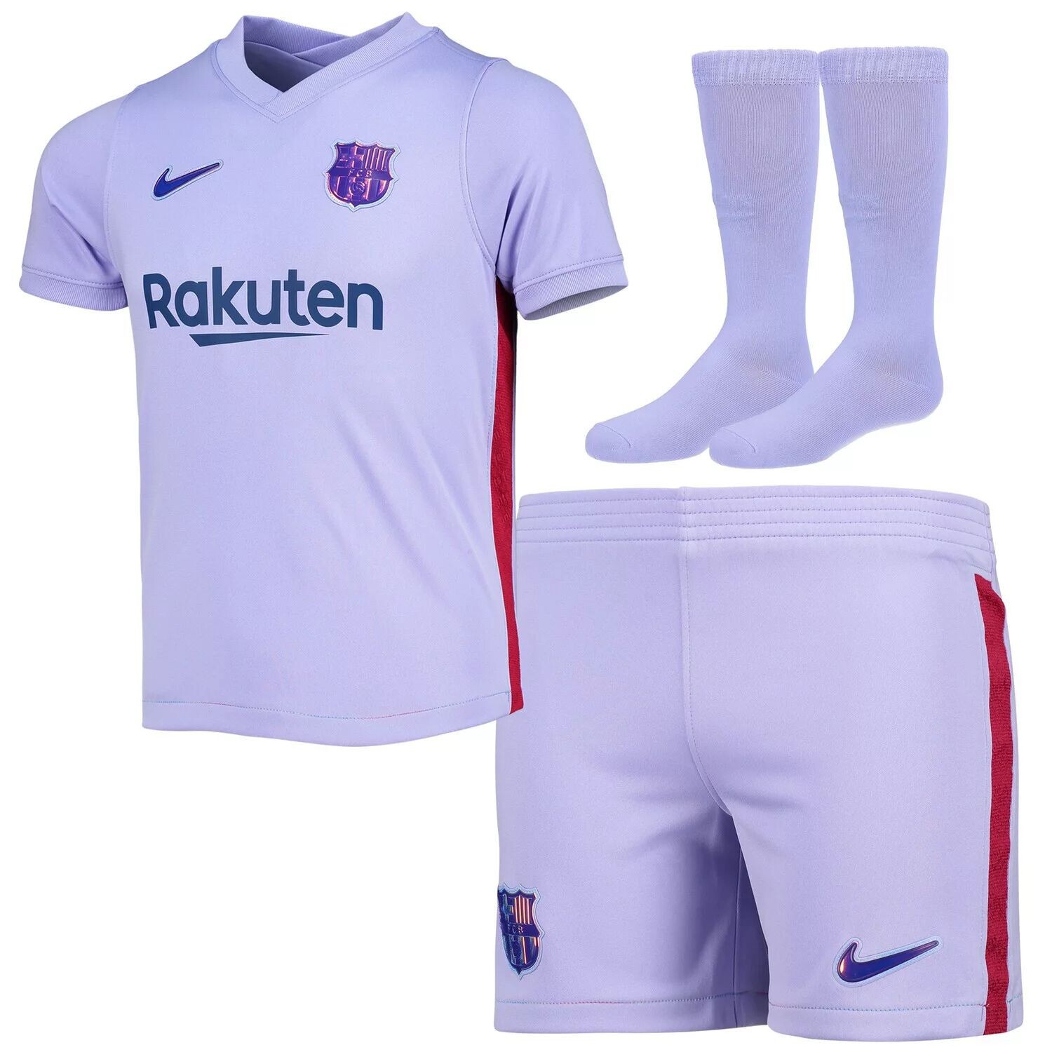 

Молодежный комплект выездной реплики Nike Purple Barcelona 2021/22 Nike
