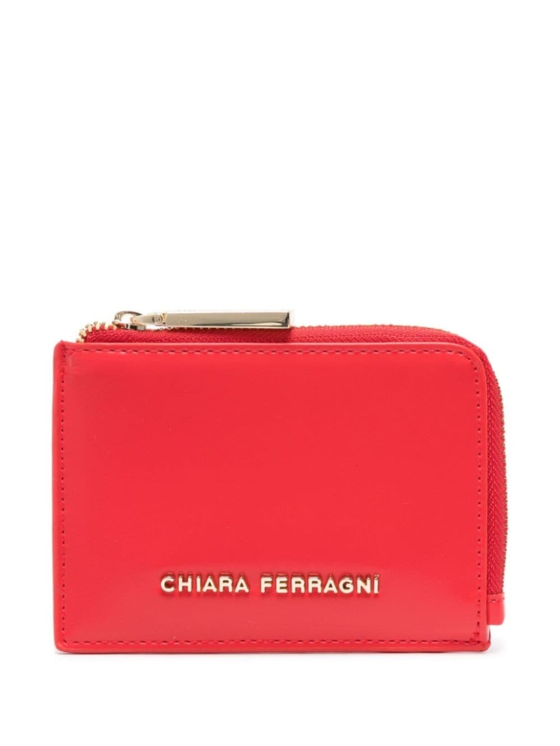 

Chiara Ferragni кошелек на молнии с логотипом, красный