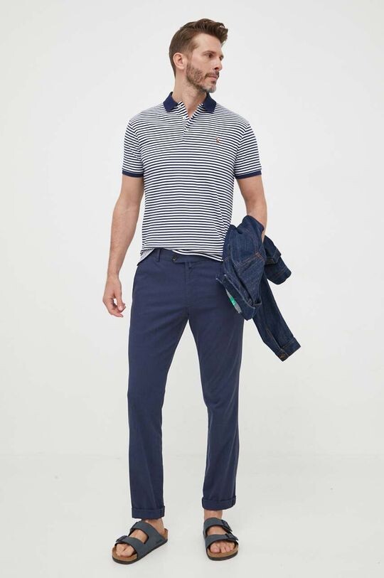 

Хлопковая рубашка-поло Polo Ralph Lauren, темно-синий