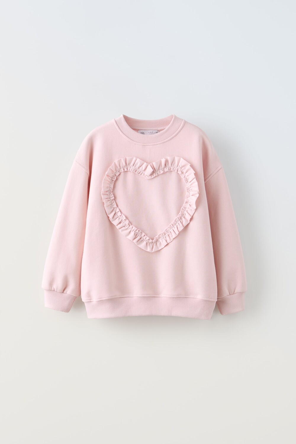 

Свитшот из поплина с сердцем Zara, розовый