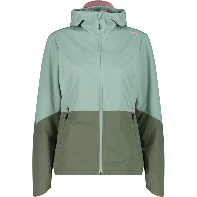 Женская куртка-худи из софтшелла CMP, зеленый