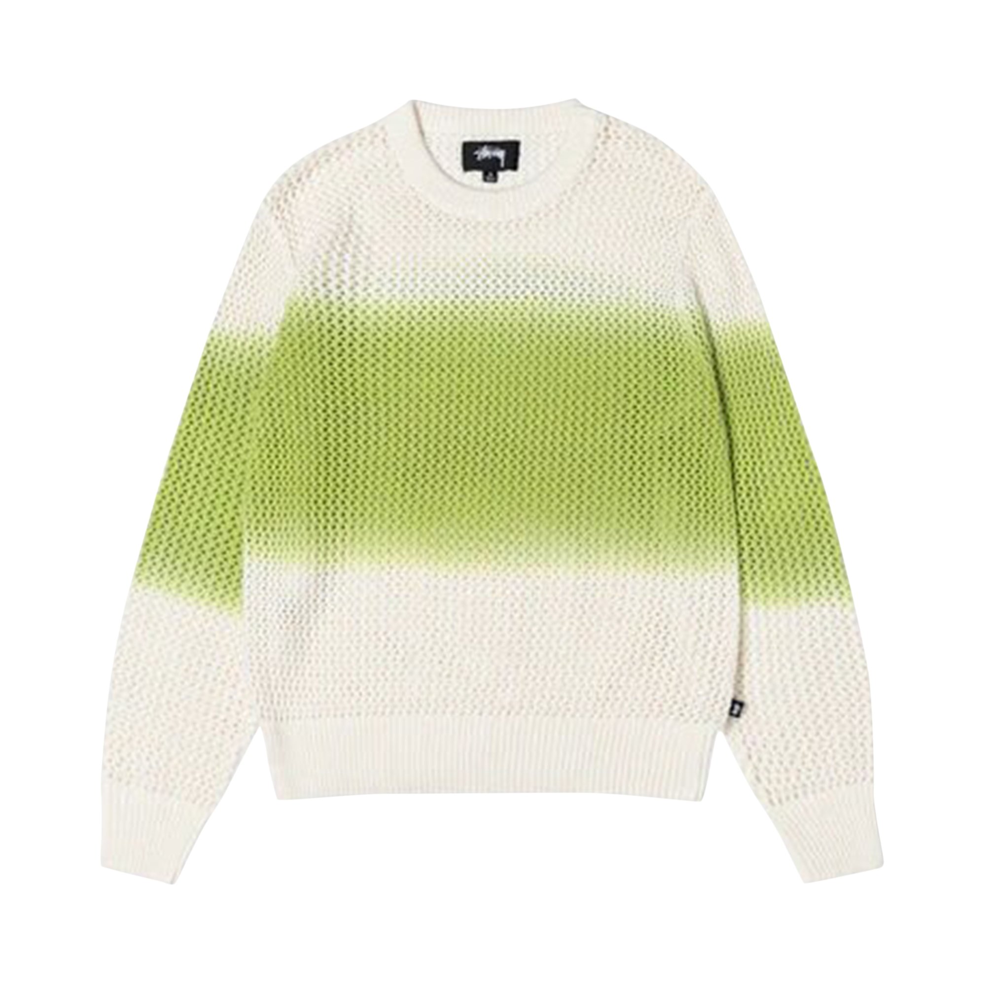 Свободный свитер Stussy, окрашенный в пигмент, цвет Ярко-зеленый