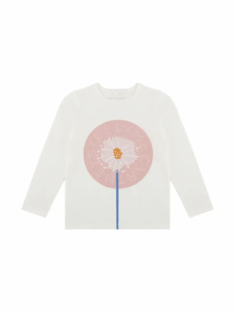 

Хлопковый лонгслив с принтом Stella McCartney, белый