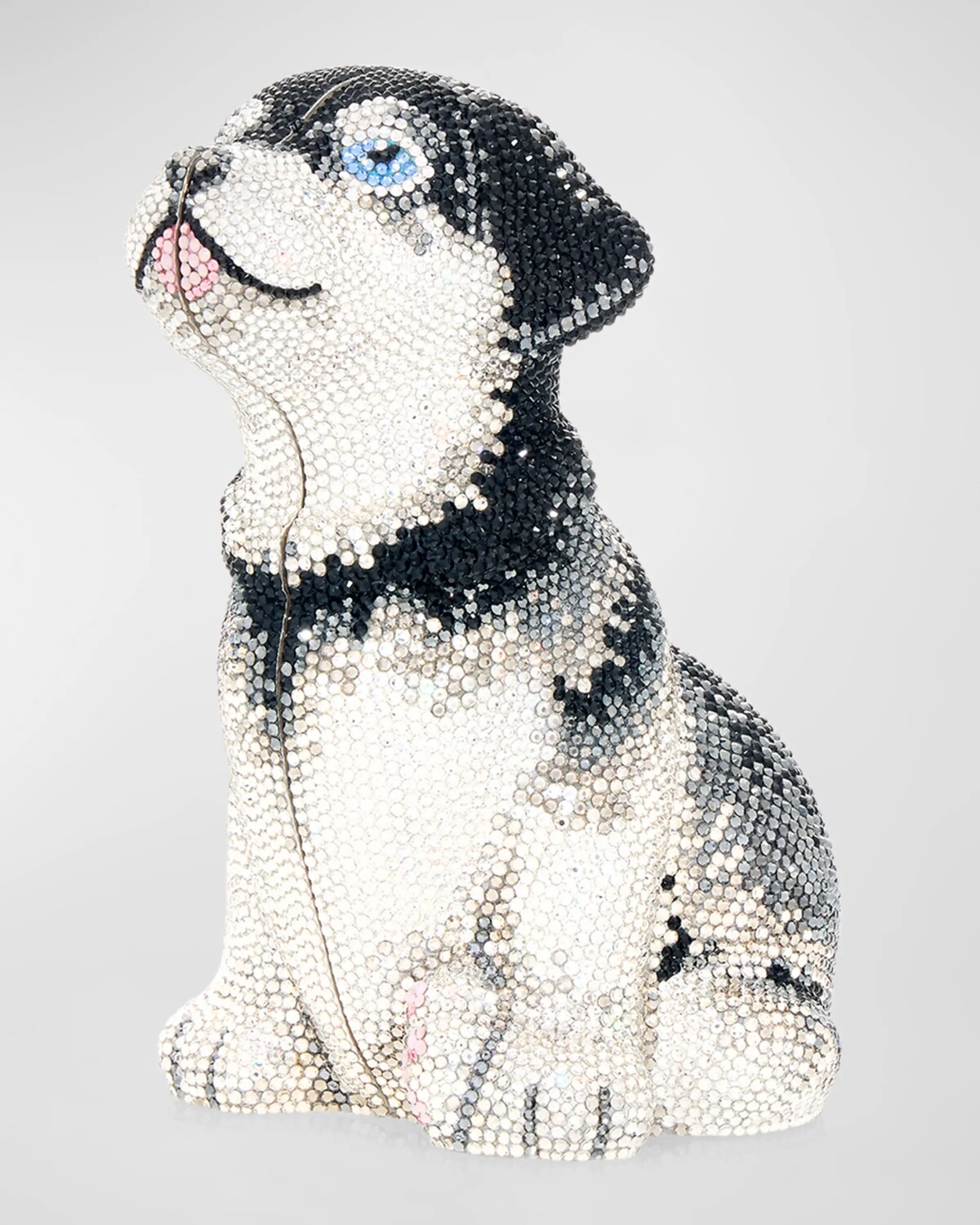 

Сумка женская Puppy Saddie Crystal Minaudiere Judith Leiber Couture, цвет Silver Jet Multi