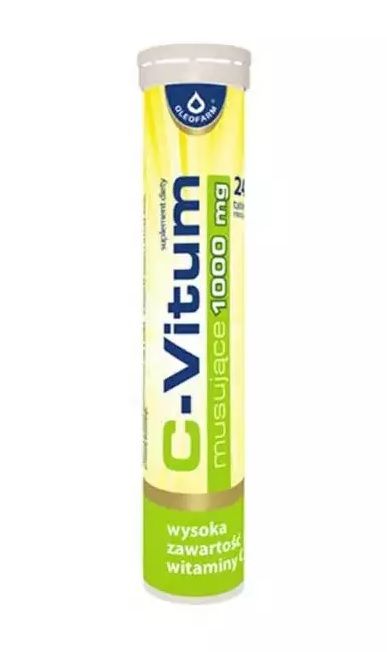 

C-Vitum 1000 mg Tabletki Musujące леденцы с витамином с, 24 шт.