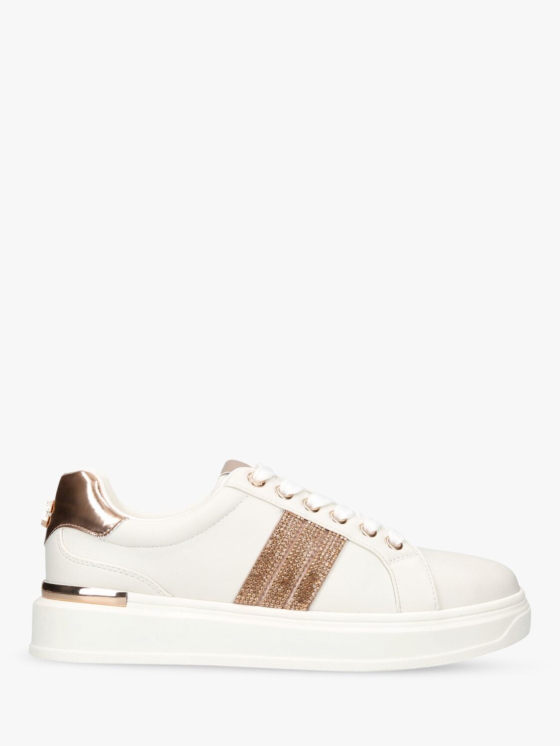 

Кроссовки на шнуровке с блестящими кристаллами Carvela, белый/разный