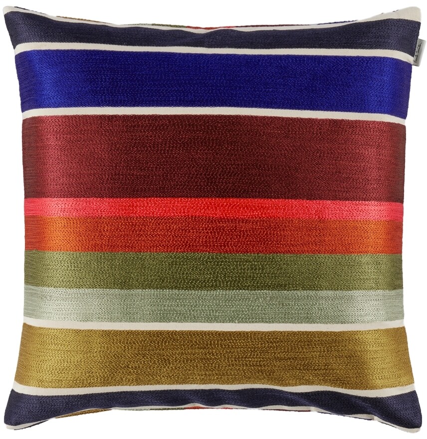 

Многоцветная подушка в фирменную полоску Мульти Paul Smith