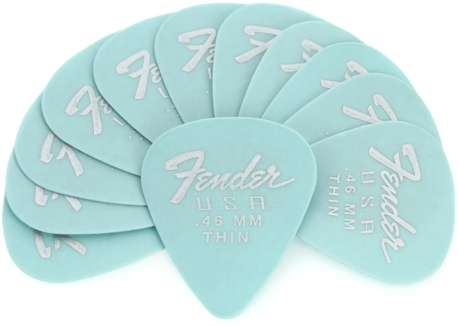 

Оригинальные медиаторы Fender Delrin, 12 шт. в упаковке — 0,46 мм, синие Дафна