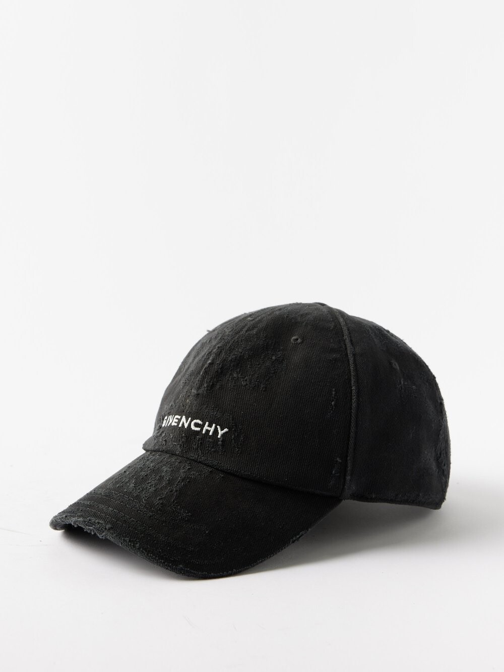 

Бейсболка из потертого хлопка с вышитым логотипом Givenchy, черный