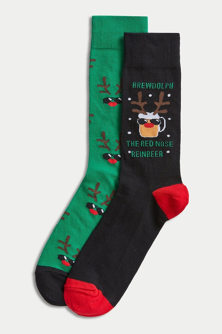 

Носки Brewdolph Long - 2 пары Marks & Spencer, красный
