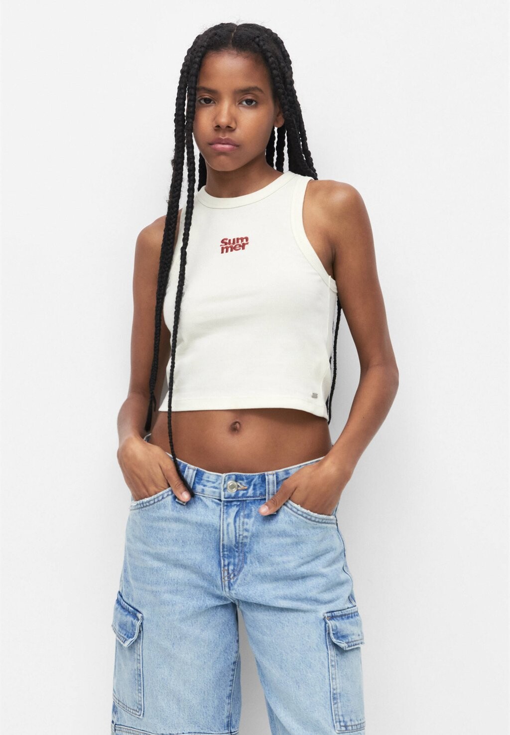 

Топ PULL&BEAR, белый