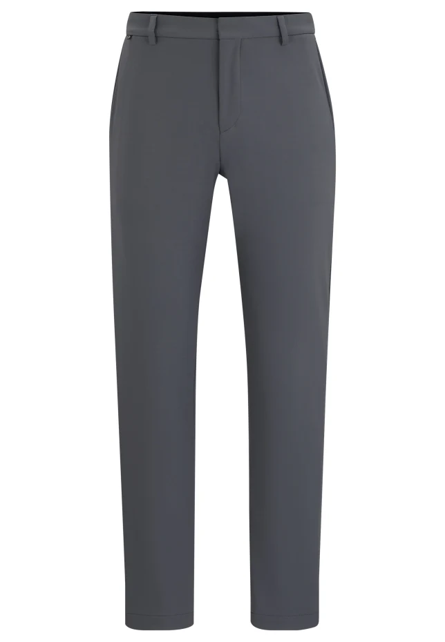 Деловые брюки p-genius-j-cw-wg-241 приталенного кроя Boss, серый