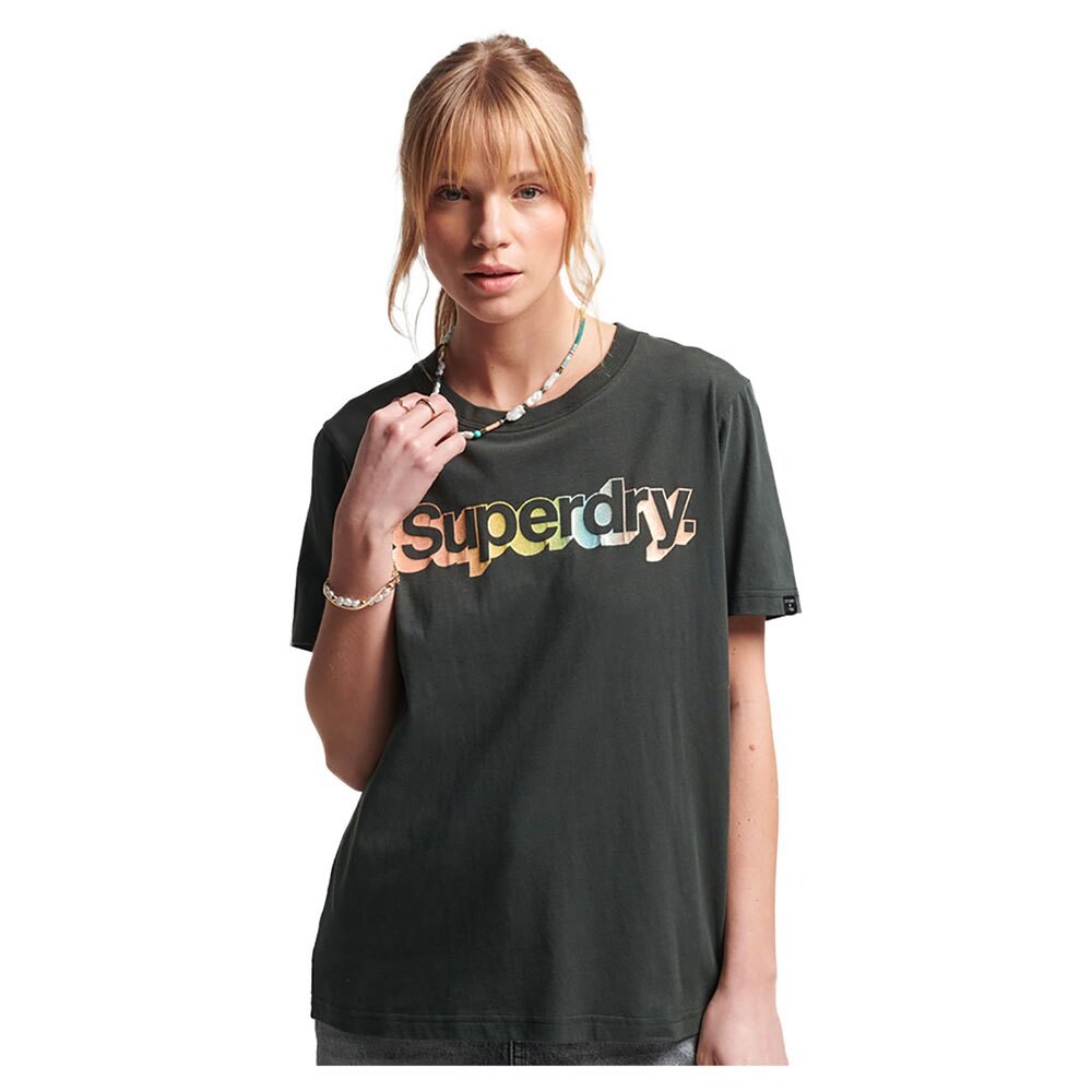 

Футболка Superdry Vintage Cl Metallic, черный