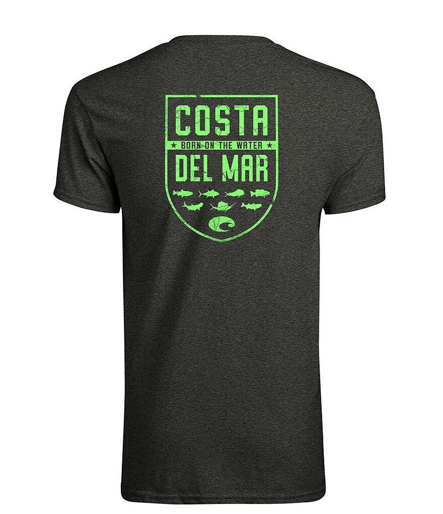 

Мужская футболка Costa с короткими рукавами и рисунком Shield с принтом, серый