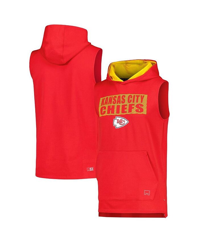 

Мужской красный пуловер без рукавов Kansas City Chiefs Marathon с капюшоном MSX by Michael Strahan, красный