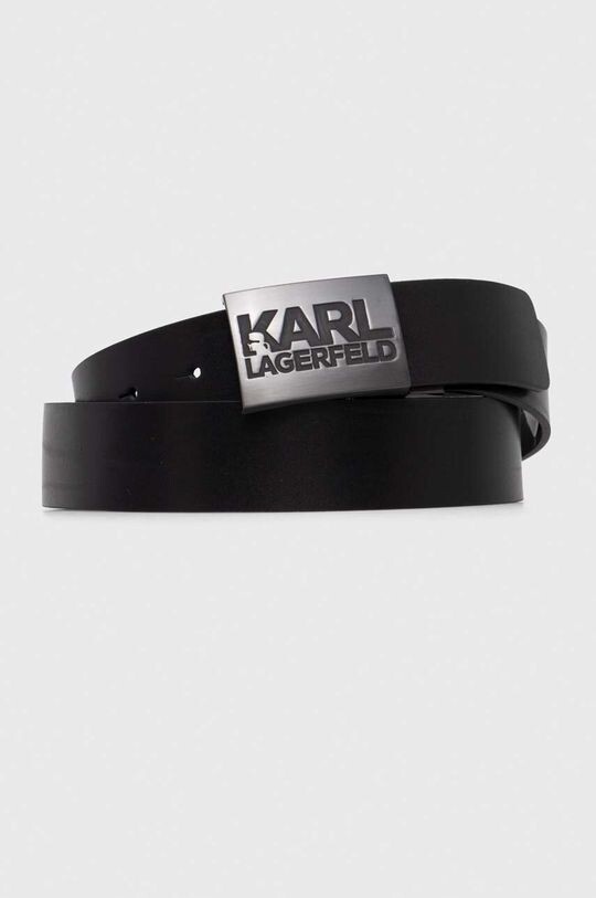 

Кожаный ремень Карла Лагерфельда Karl Lagerfeld, черный