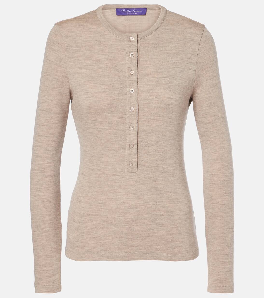 

Шерстяная рубашка Хенли Ralph Lauren Collection, цвет mineral