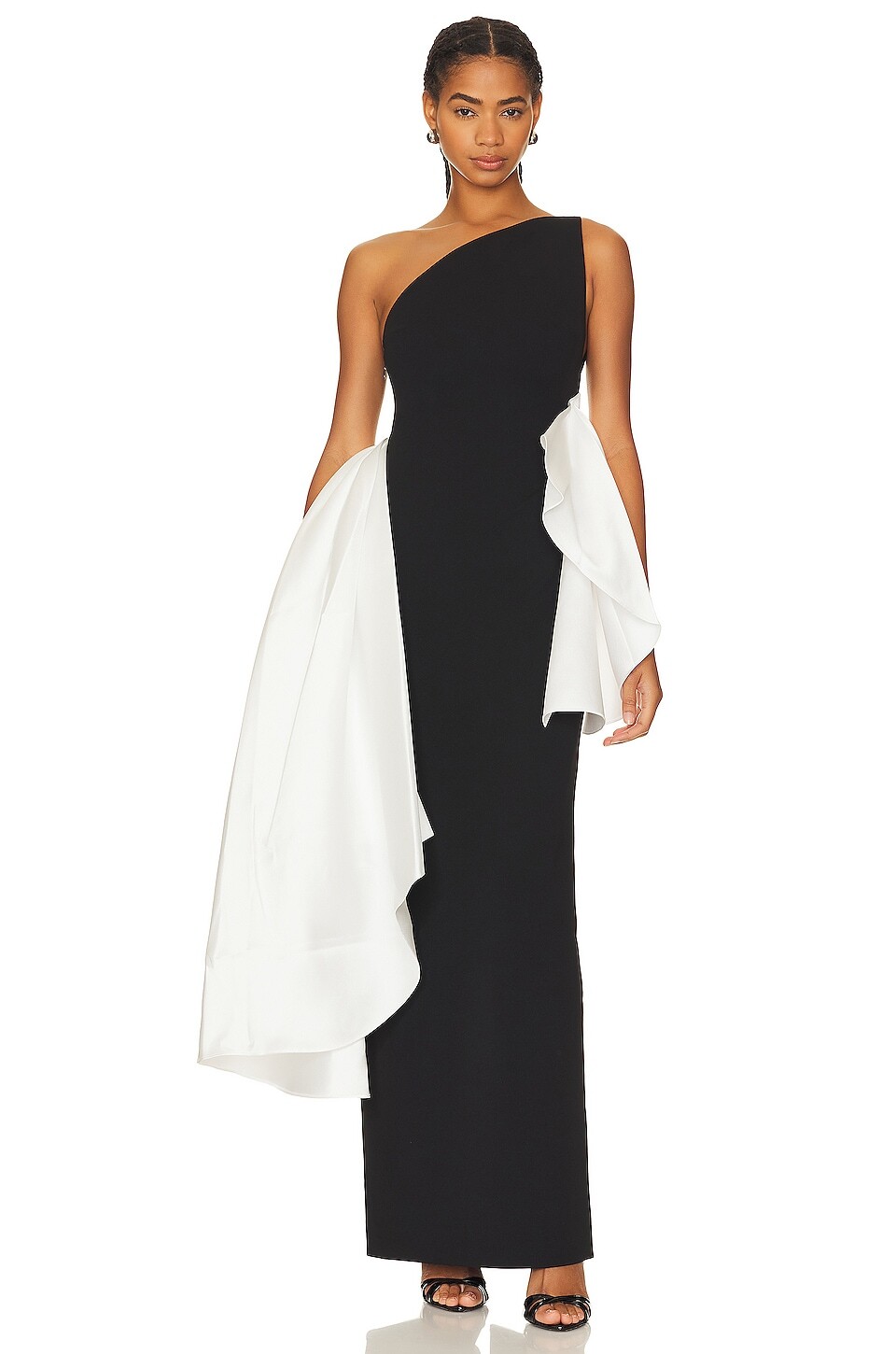 

Платье макси SOLACE London Calla, цвет Black And Cream