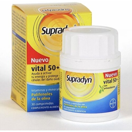 Новый Супрадин Витал 50+ с полифенолами оливы, 30 таблеток, Bayer
