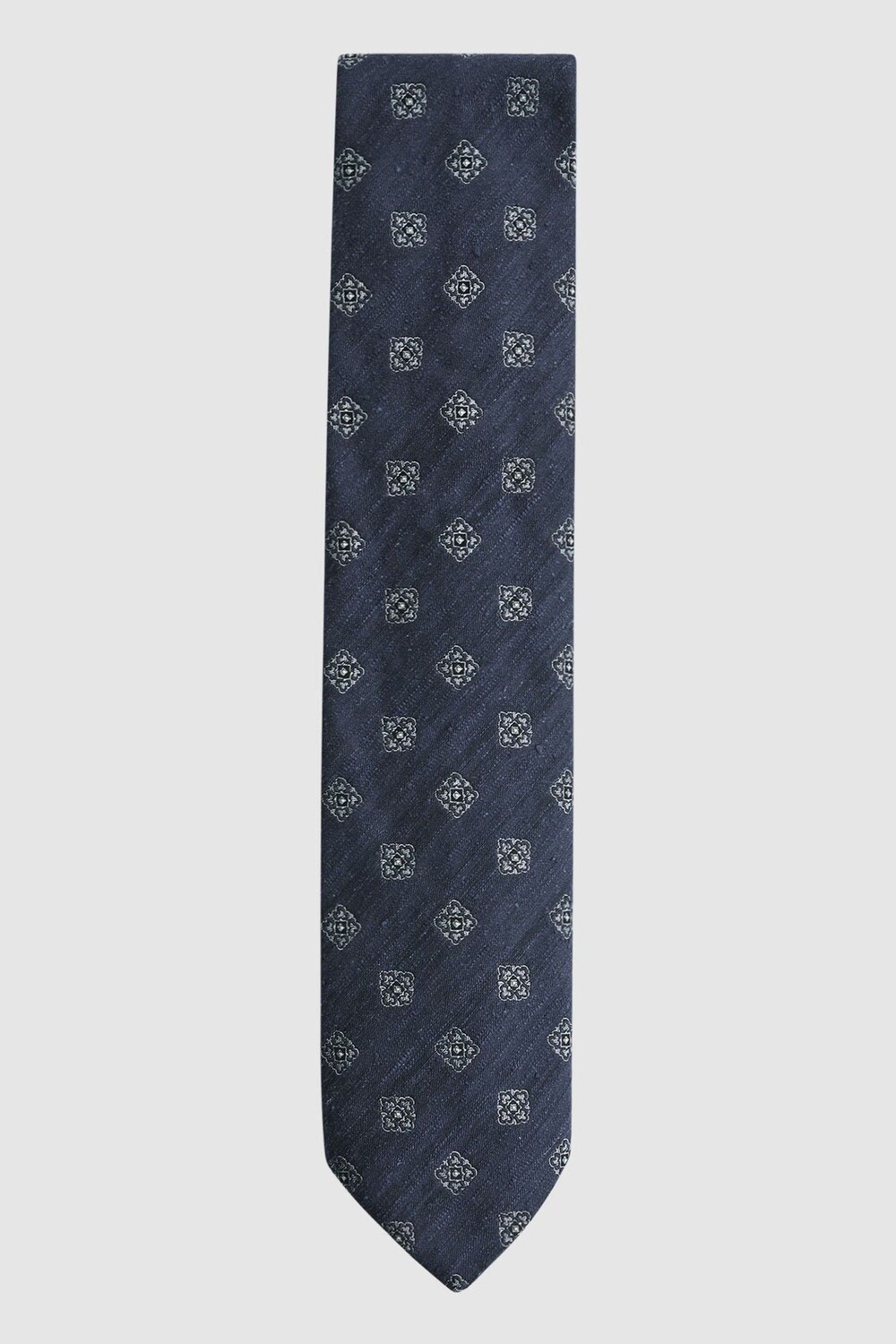 

Текстурный шелковый галстук Capraia с медальоном Reiss, синий
