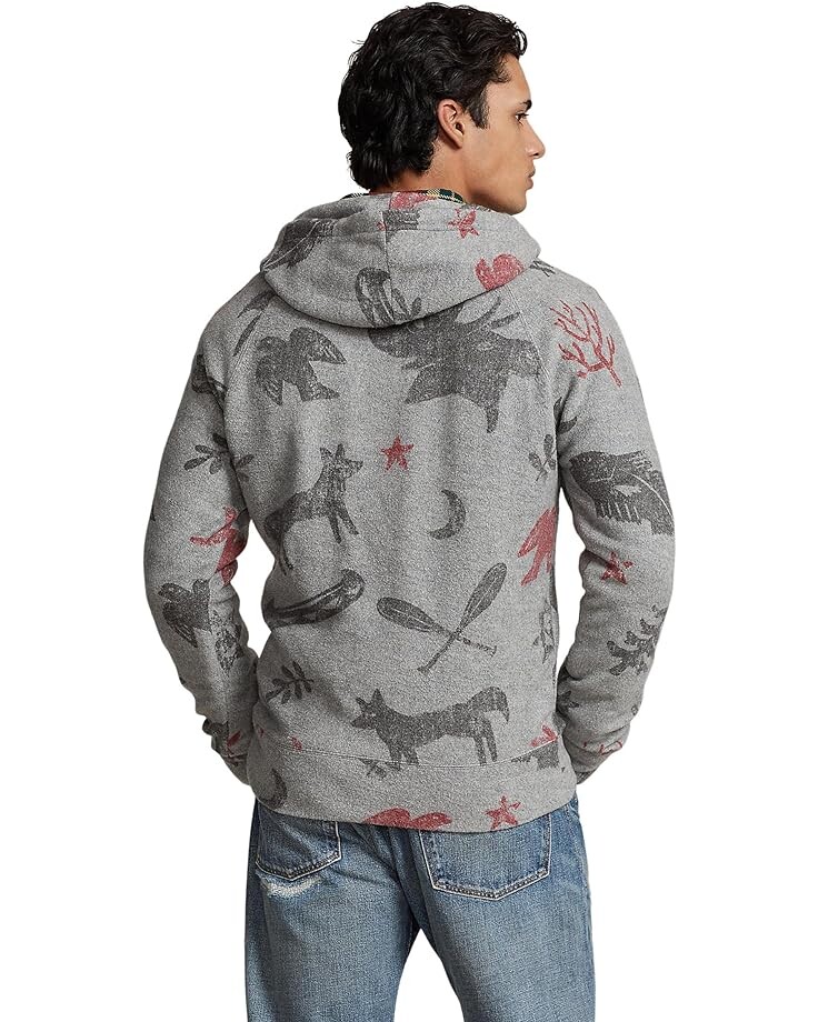 

Худи Polo Ralph Lauren Brushed Fleece Graphic Hoodie, цвет Collegiate Heather