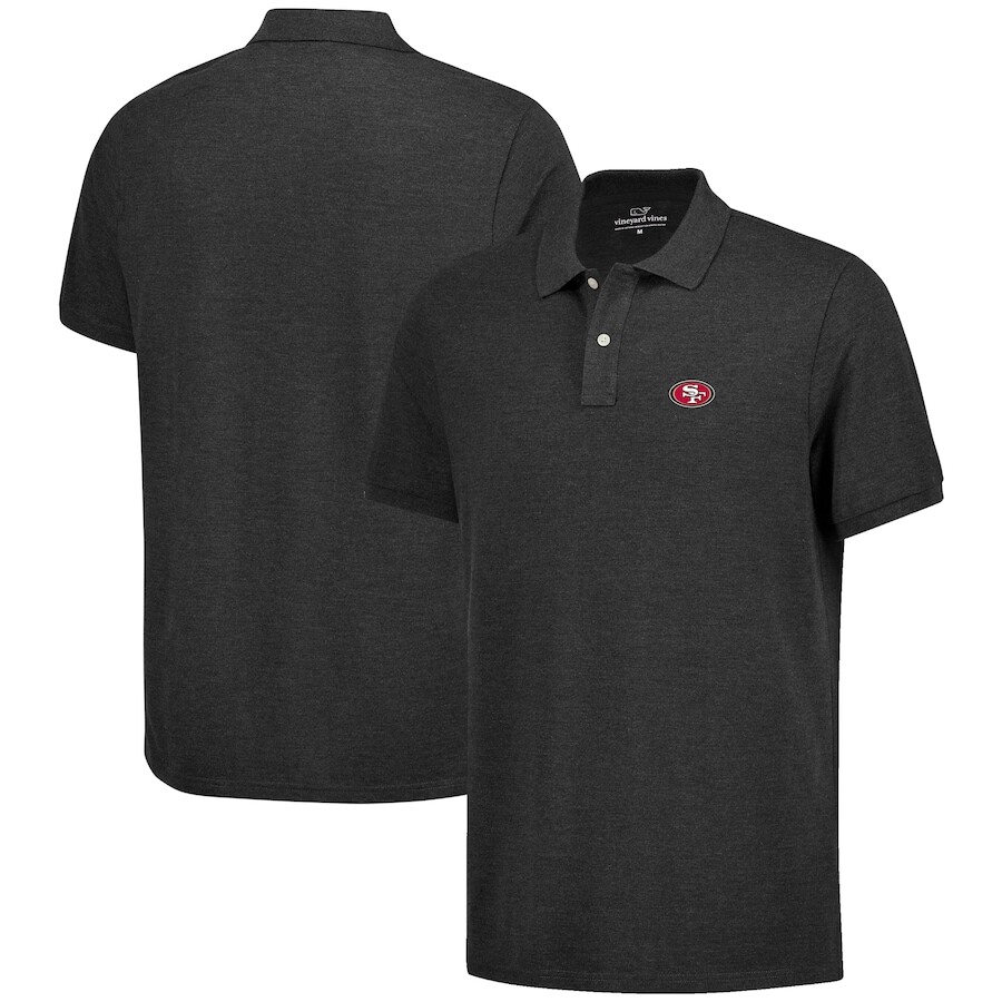 

Поло с коротким рукавом Vineyard Vines San Francisco 49Ers, угольный