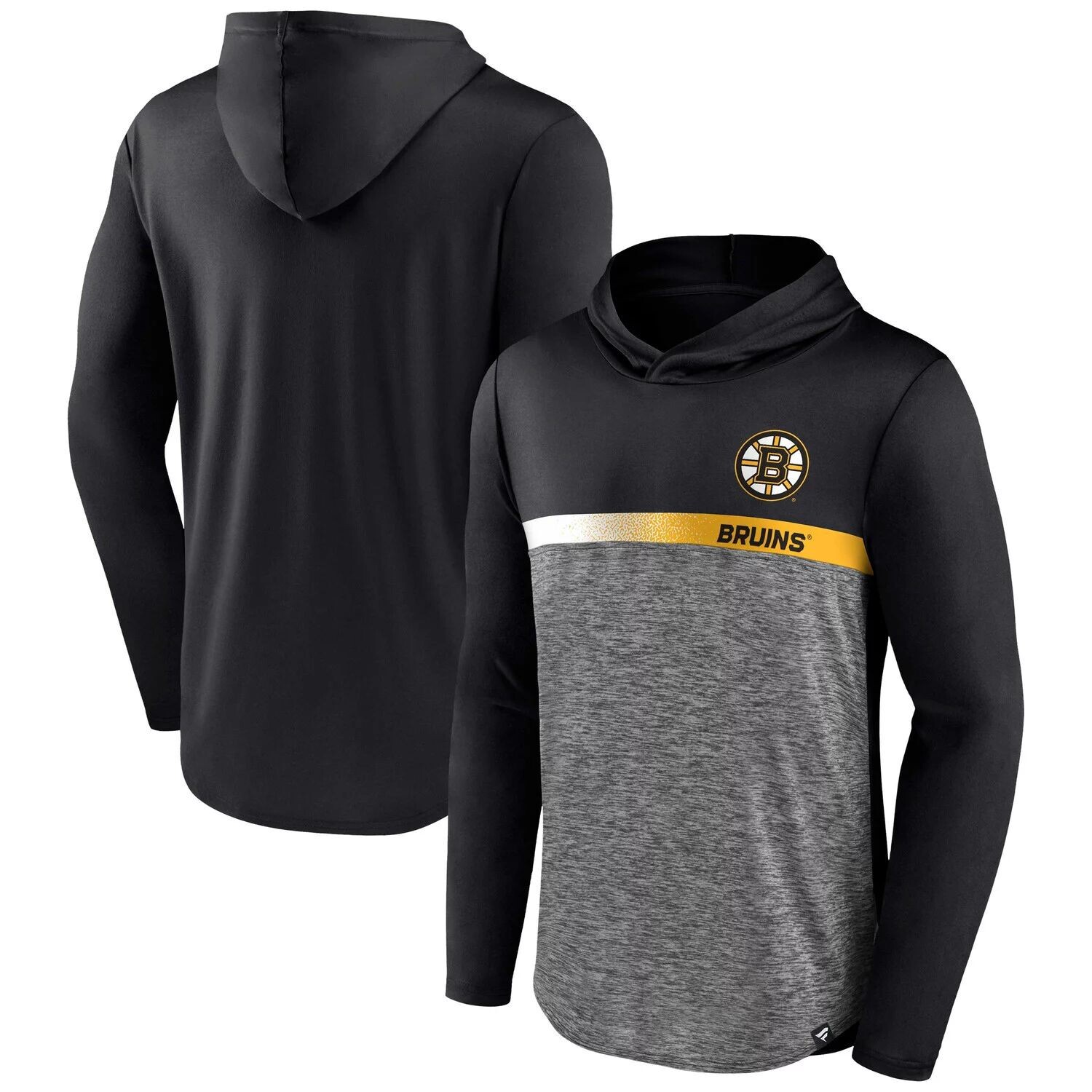 

Мужской черный пуловер с капюшоном Fanatics Boston Bruins Podium Defender