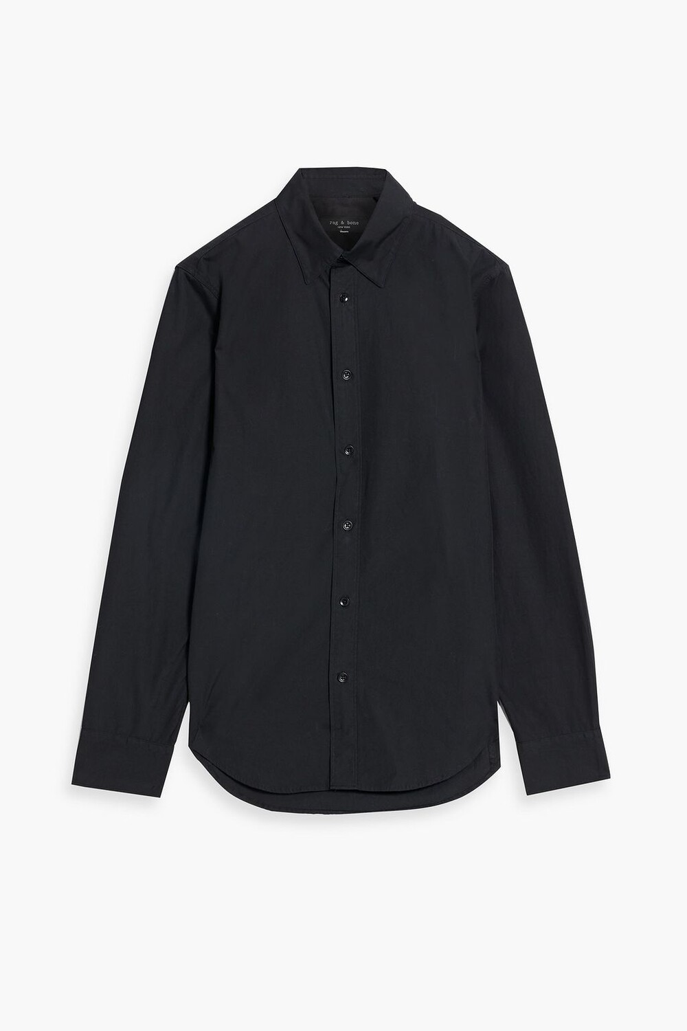 

Рубашка Zac 365 из хлопкового поплина RAG & BONE, черный