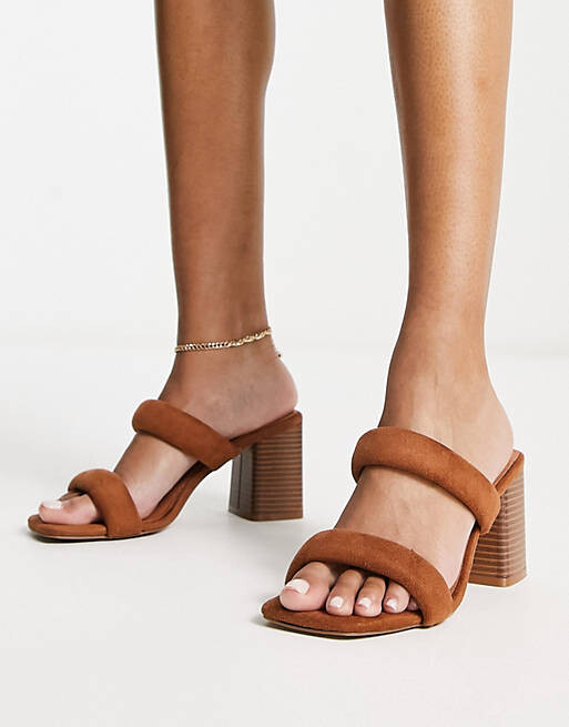 

Светло-коричневые босоножки на среднем каблуке ASOS DESIGN Height