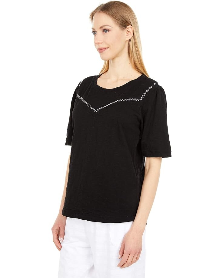 

Топ Mod-o-doc New Slub Jersey 1/2 Sleeve Femme Top, черный