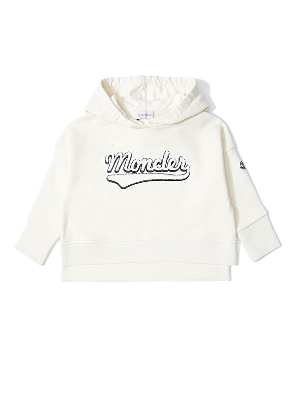 

Толстовка для мальчика с логотипом цвета экрю Moncler